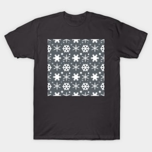 Snowflakes Gray T-Shirt